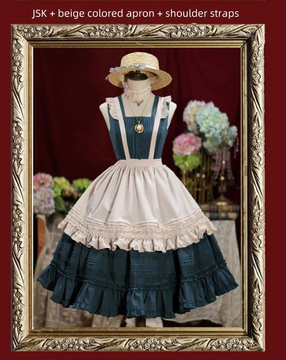 Nocturne Reminiscence - Elegant Lolita JSK Dress Multi-Wear Apron Dress Set - Image 27