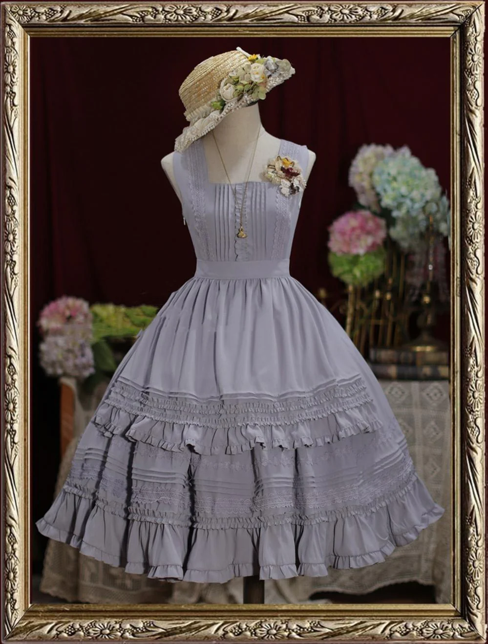 Nocturne Reminiscence - Elegant Lolita JSK Dress Multi-Wear Apron Dress Set - Image 28