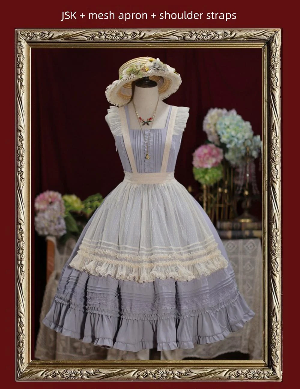 Nocturne Reminiscence - Elegant Lolita JSK Dress Multi-Wear Apron Dress Set - Image 30