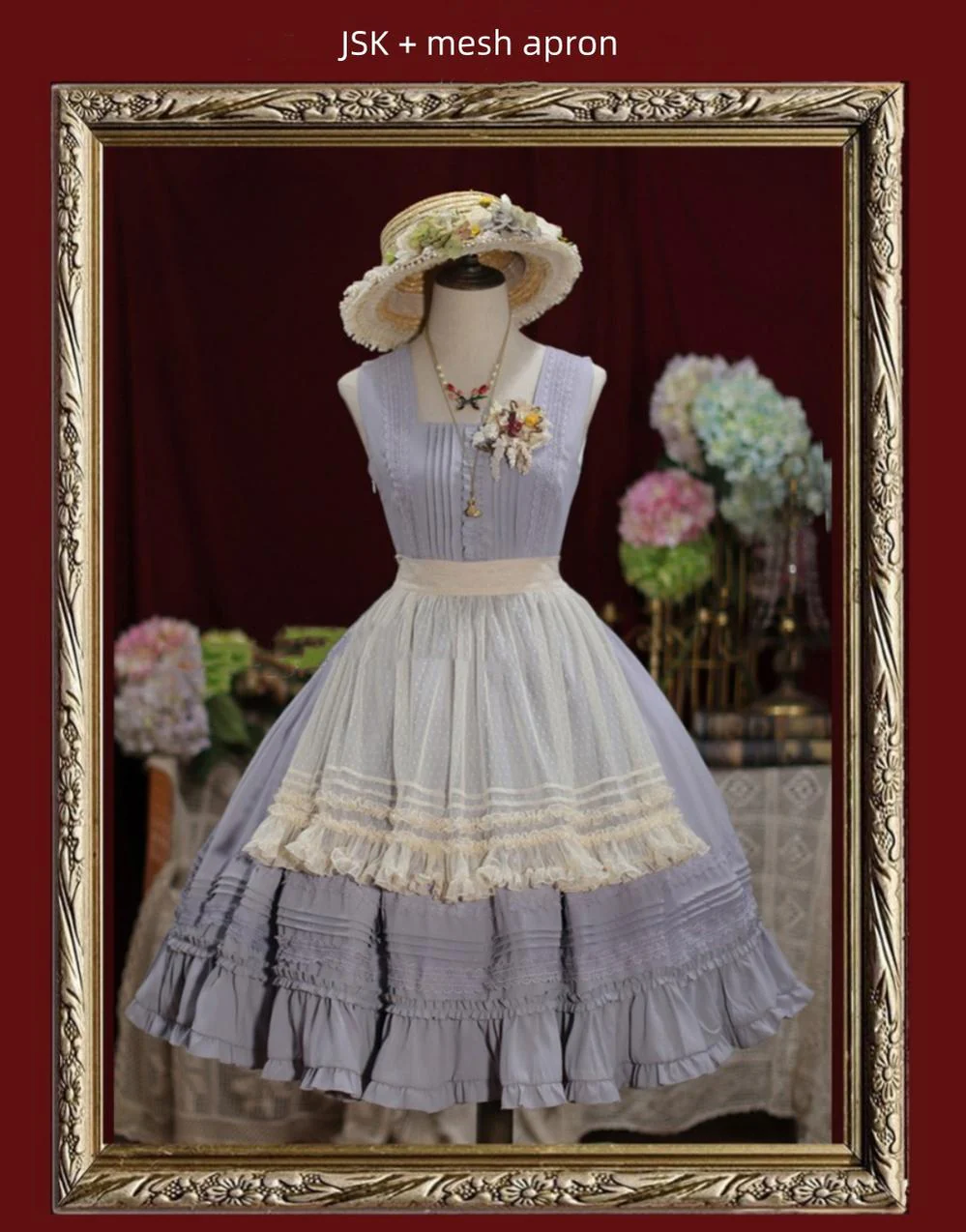 Nocturne Reminiscence - Elegant Lolita JSK Dress Multi-Wear Apron Dress Set - Image 32
