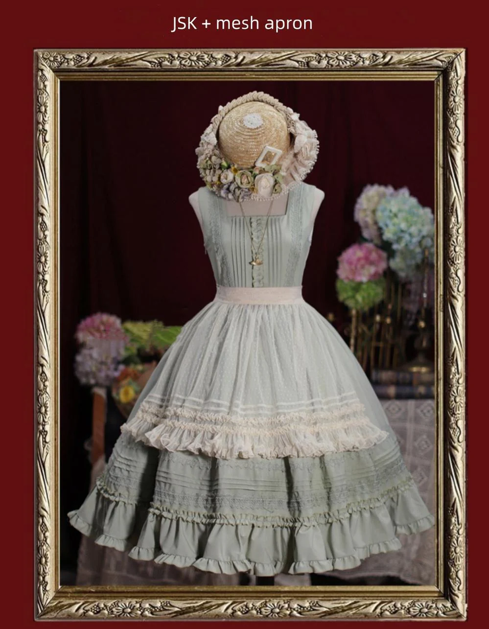 Nocturne Reminiscence - Elegant Lolita JSK Dress Multi-Wear Apron Dress Set - Image 35