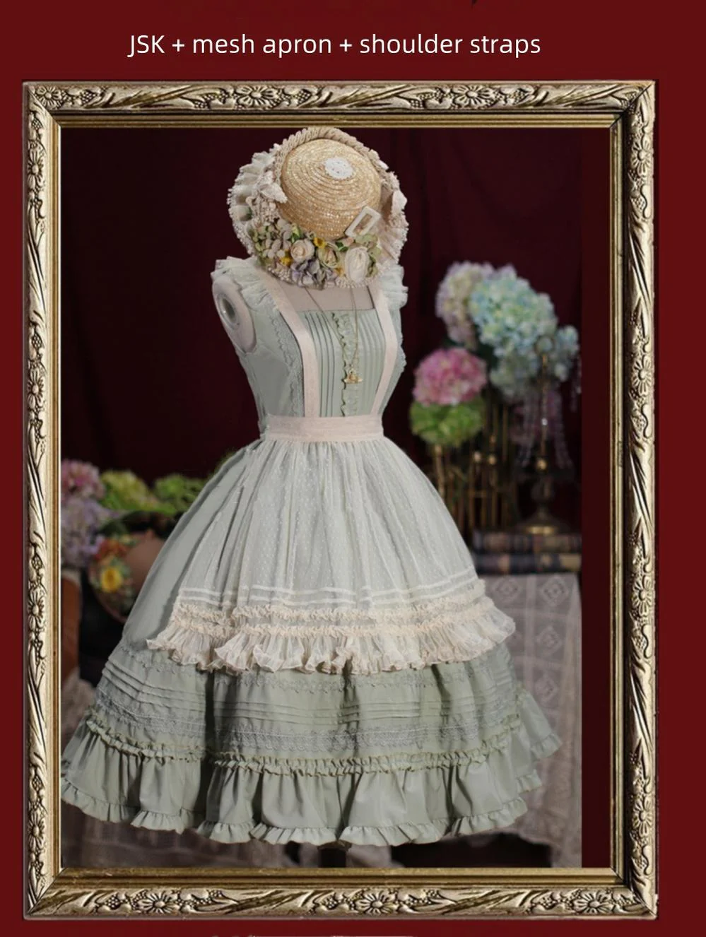 Nocturne Reminiscence - Elegant Lolita JSK Dress Multi-Wear Apron Dress Set - Image 43