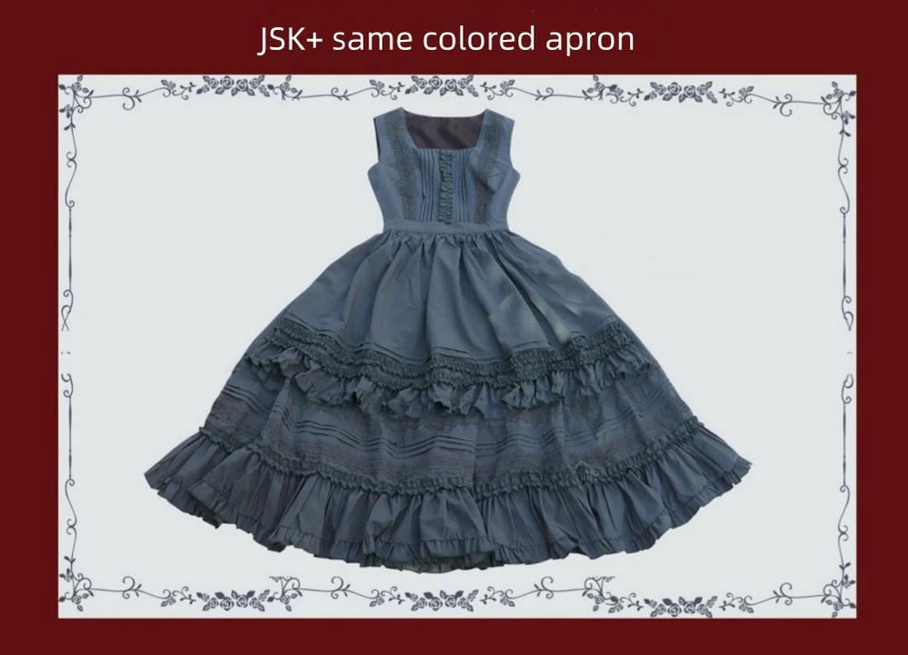Nocturne Reminiscence - Elegant Lolita JSK Dress Multi-Wear Apron Dress Set - Image 5