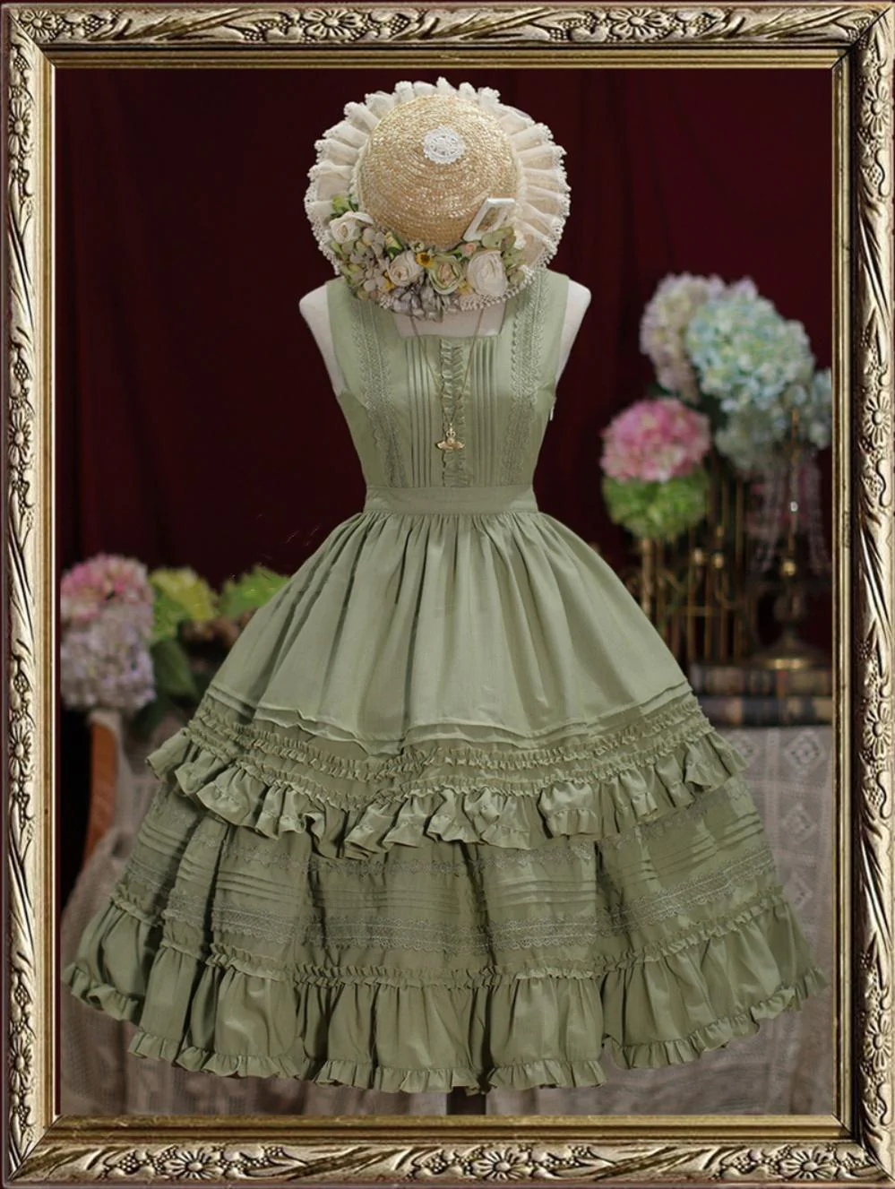Nocturne Reminiscence - Elegant Lolita JSK Dress Multi-Wear Apron Dress Set - Image 50