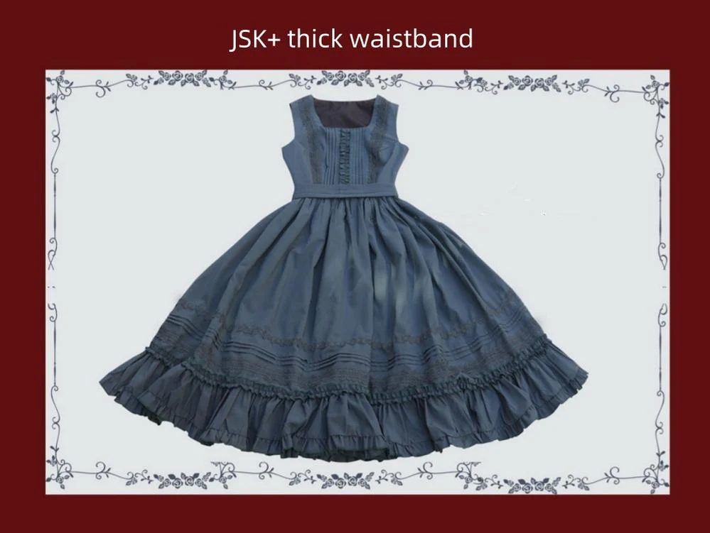 Nocturne Reminiscence - Elegant Lolita JSK Dress Multi-Wear Apron Dress Set - Image 6