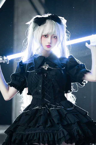 Contract Cross - Gothic Sweet Lolita Short Dress - Image 14