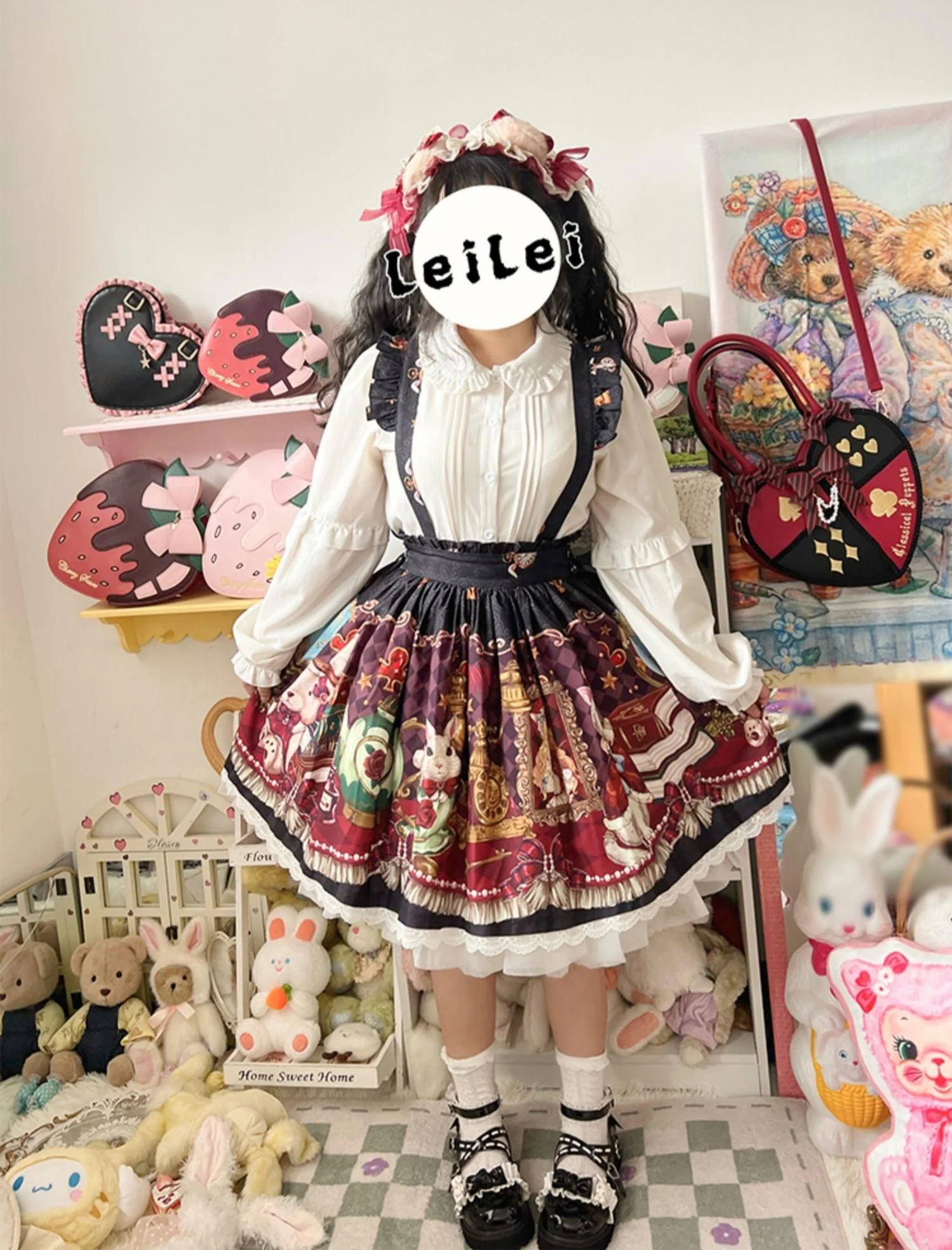Ocelot - Crown Bear - Kawaii Lolita SK Daily Chiffon Skirt - Image 16