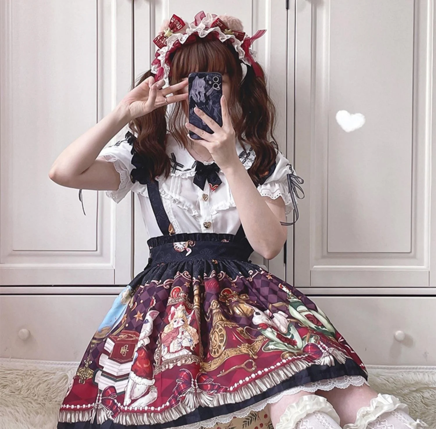 Ocelot - Crown Bear - Kawaii Lolita SK Daily Chiffon Skirt - Image 18