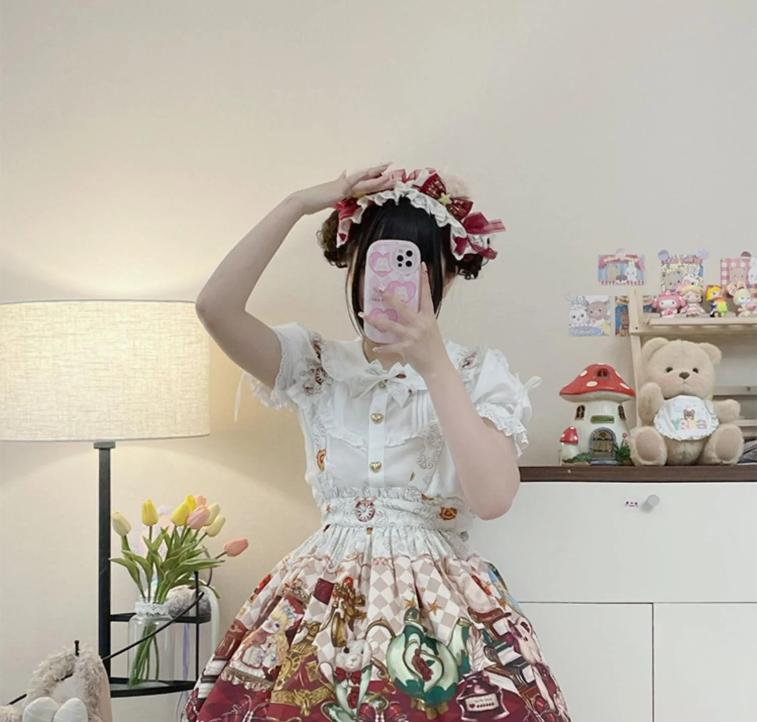 Ocelot - Crown Bear - Kawaii Lolita SK Daily Chiffon Skirt - Image 23
