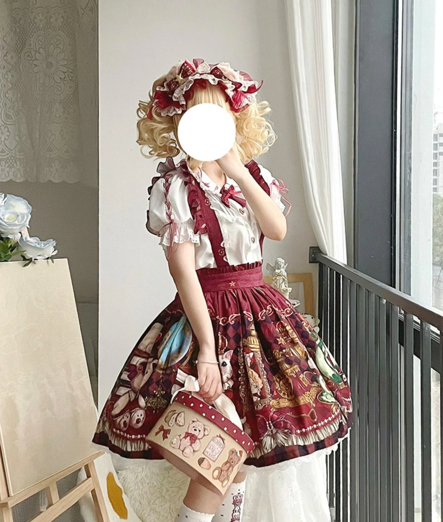 Ocelot - Crown Bear - Kawaii Lolita SK Daily Chiffon Skirt - Image 25