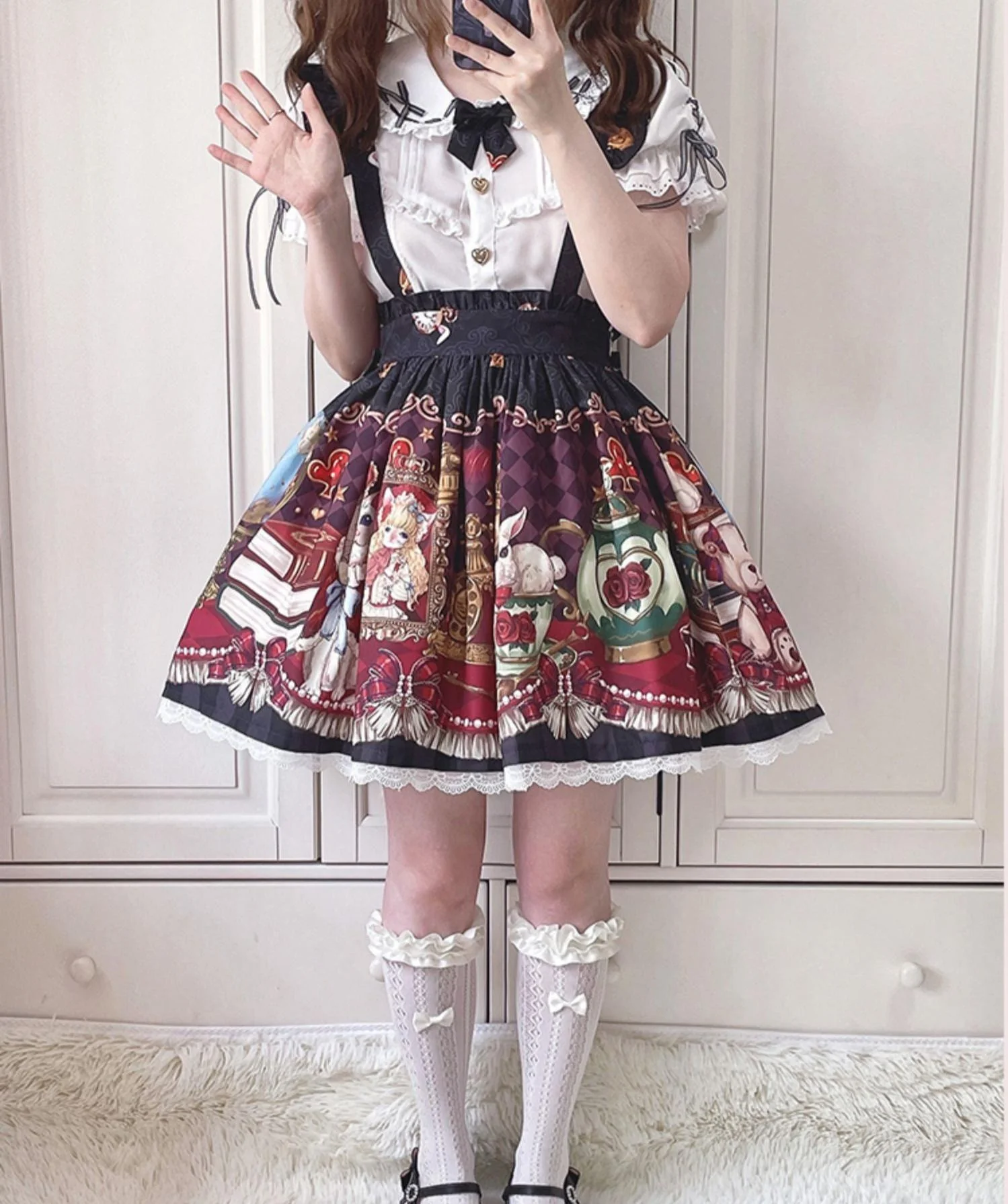 Ocelot - Crown Bear - Kawaii Lolita SK Daily Chiffon Skirt - Image 27