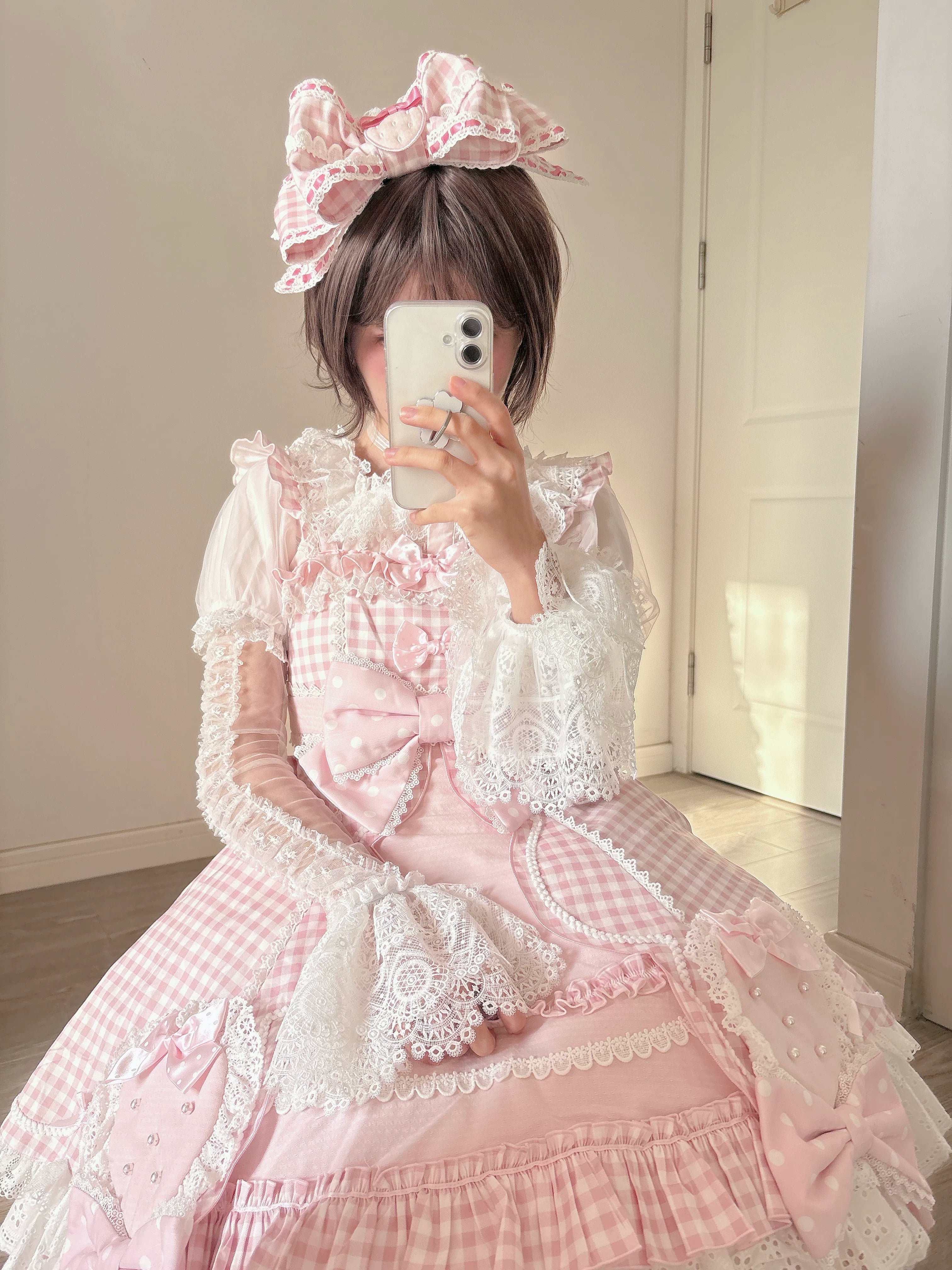 Frosted Starlight - Old School Lolita Blouse, Detachable Sheer Sleeves - Image 11