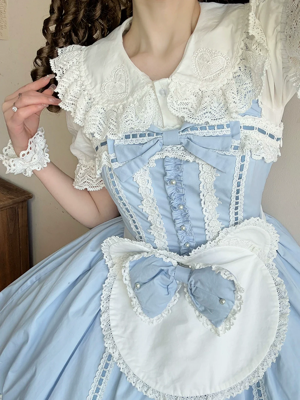 Vintage Petal Rabbit - Cotton Old School Lolita Blouse With Bunny Ear Customized Size - Image 6