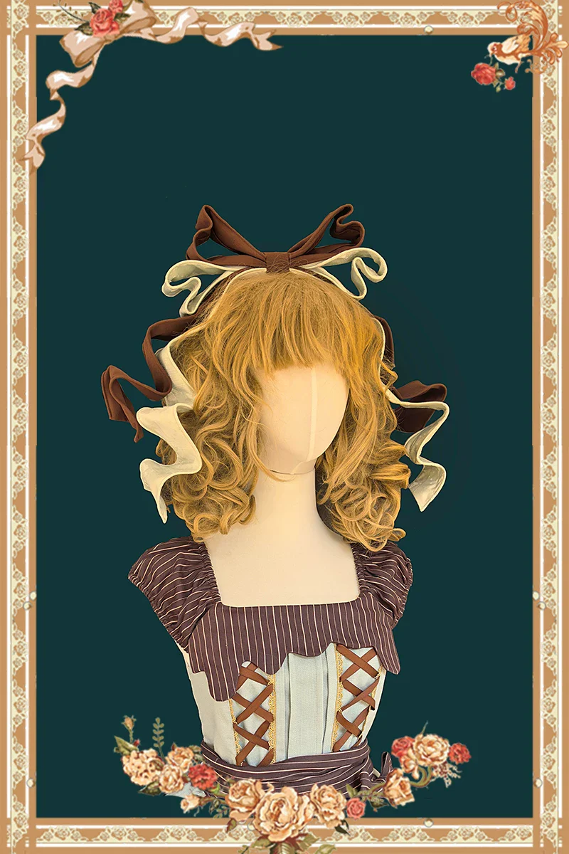 Chandelier - Old School Lolita OP Dress, Polka Dot, Chandelier Print - Image 22
