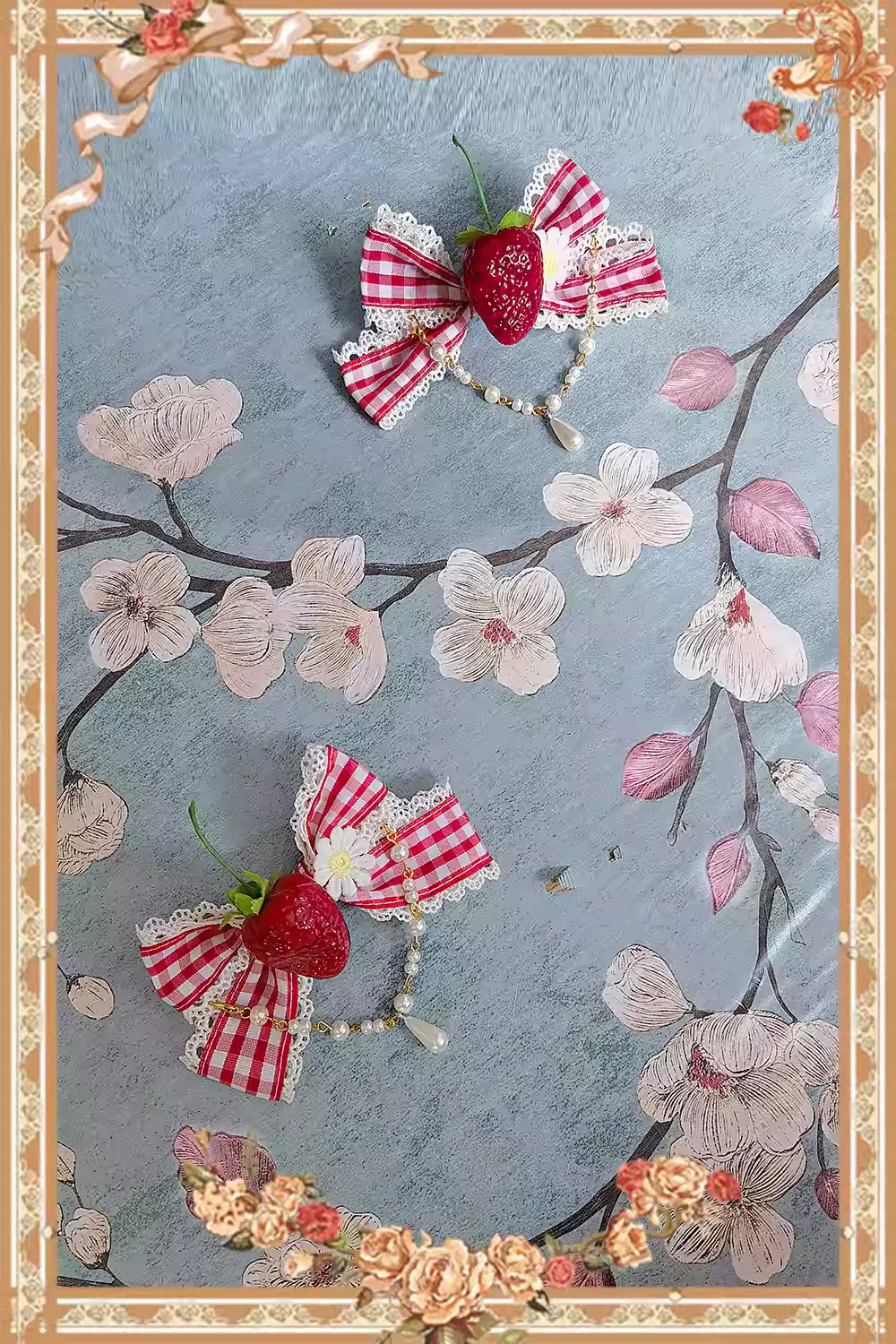 Chandelier - Old School Lolita OP Dress, Polka Dot, Chandelier Print - Image 33
