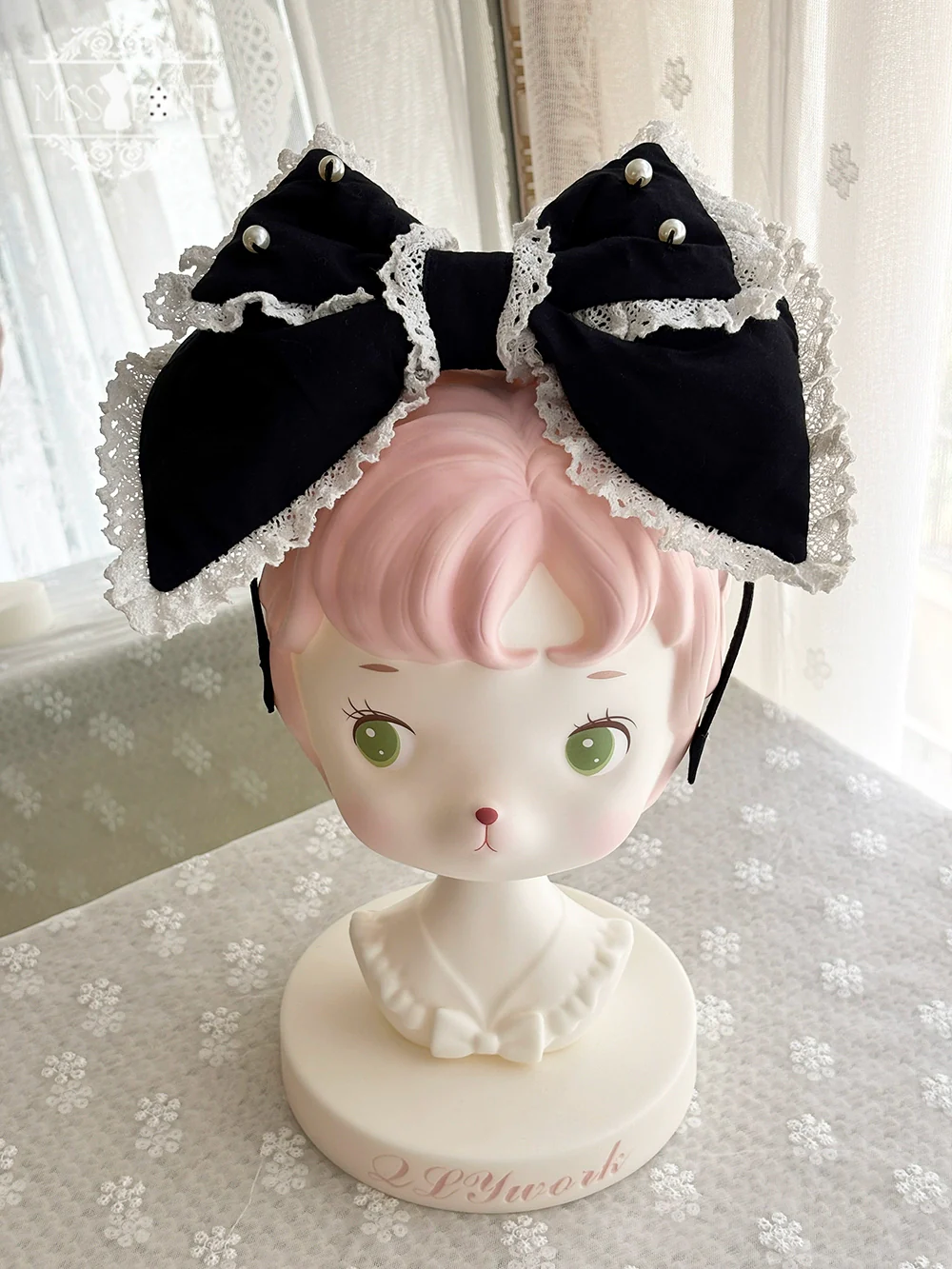 Vintage Petal Rabbit - Old School Lolita Headdress Suit With Bunny Ear - Image 13