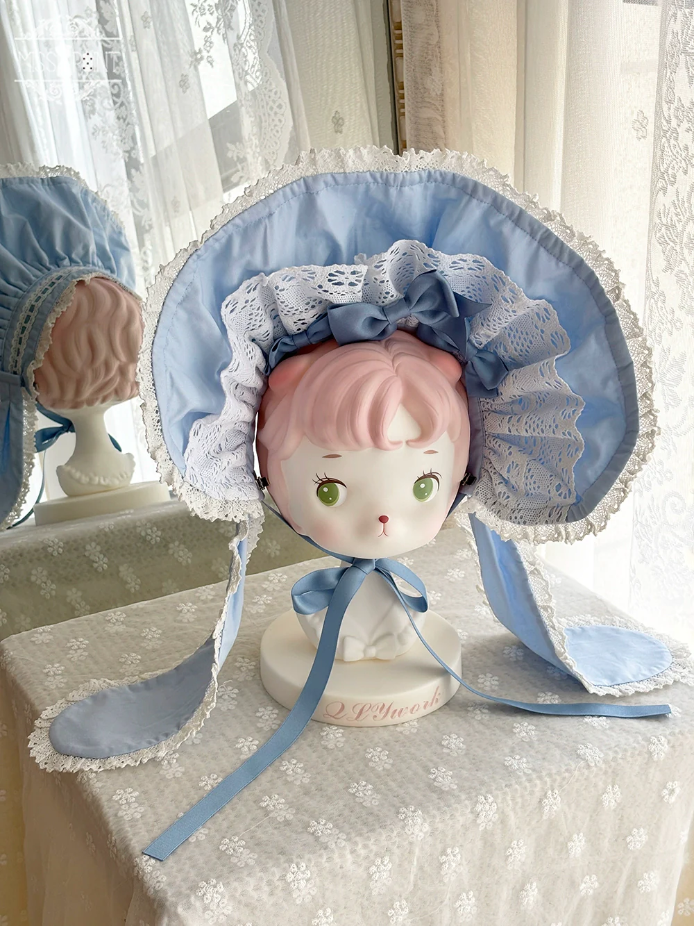 Vintage Petal Rabbit - Old School Lolita Headdress Suit With Bunny Ear - Image 15
