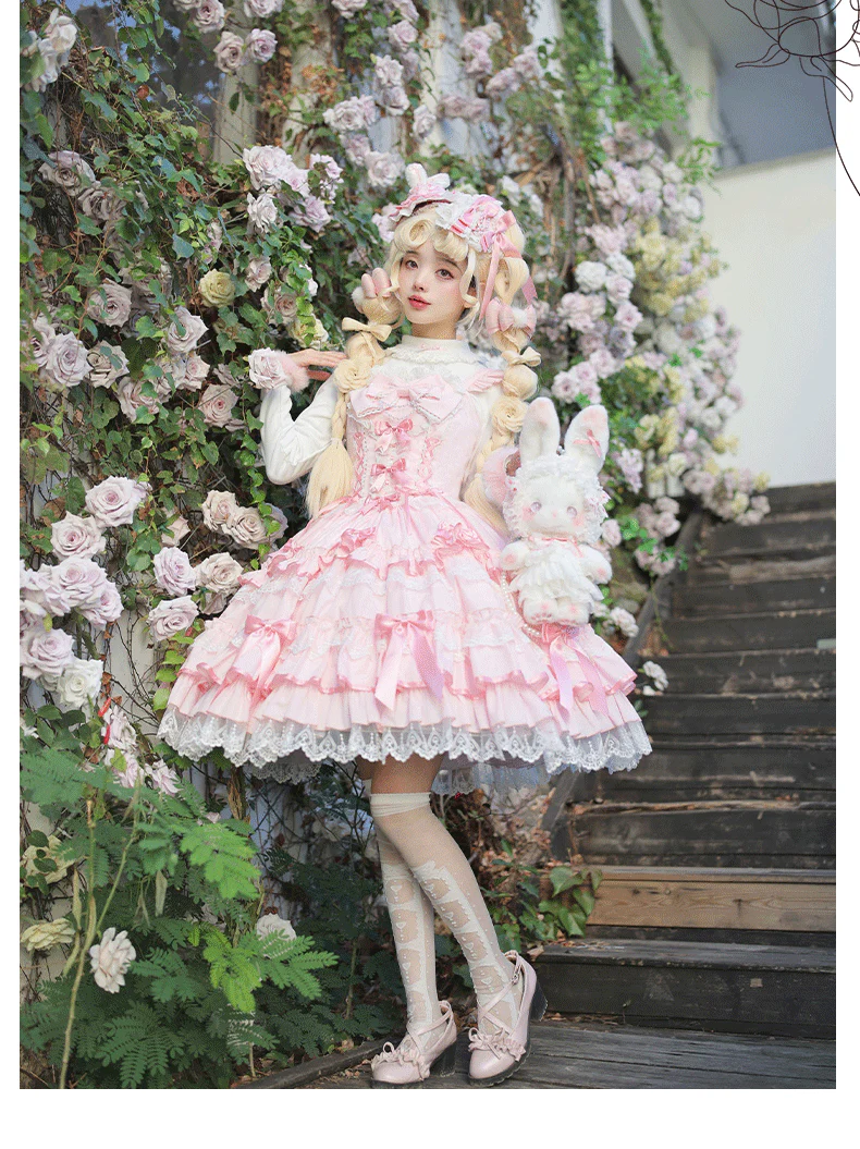 Love Notebook - Old School Lolita JSK Vintage Doll Tiered Dress