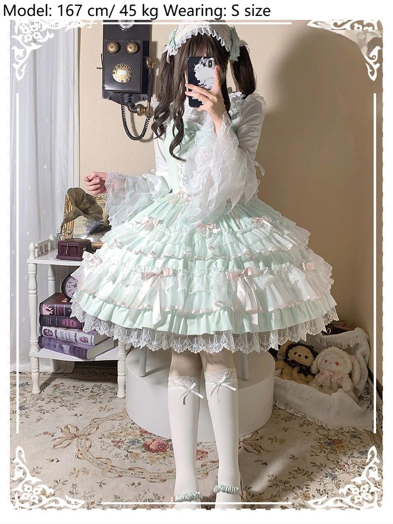 Love Notebook - Old School Lolita JSK Vintage Doll Tiered Dress - Image 10