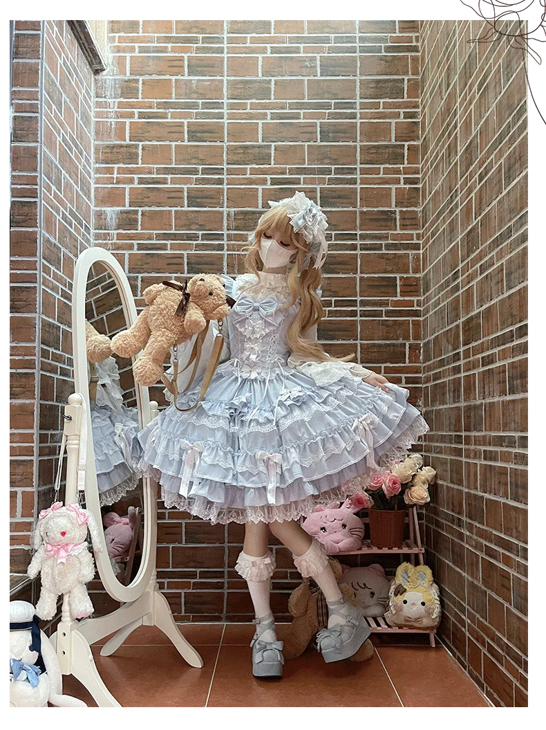 Love Notebook - Old School Lolita JSK Vintage Doll Tiered Dress - Image 13