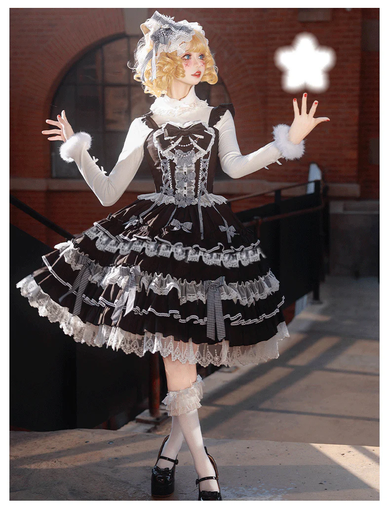 Love Notebook - Old School Lolita JSK Vintage Doll Tiered Dress - Image 15