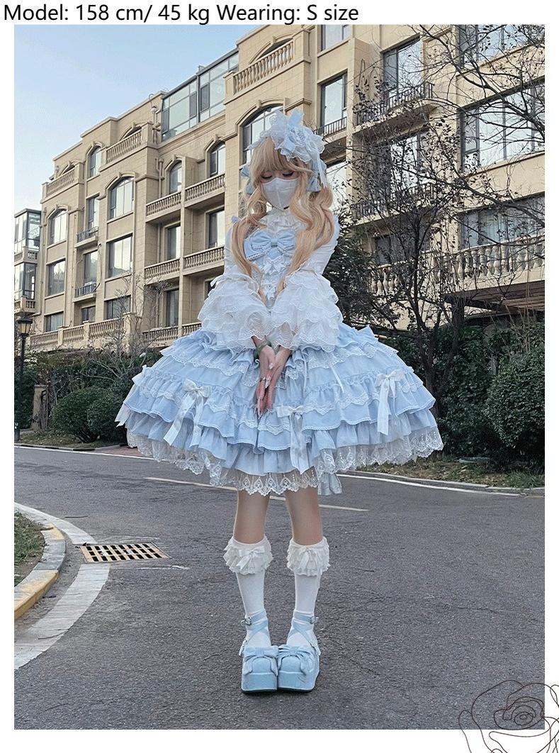 Love Notebook - Old School Lolita JSK Vintage Doll Tiered Dress - Image 3