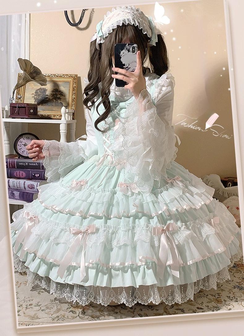 Love Notebook - Old School Lolita JSK Vintage Doll Tiered Dress - Image 9
