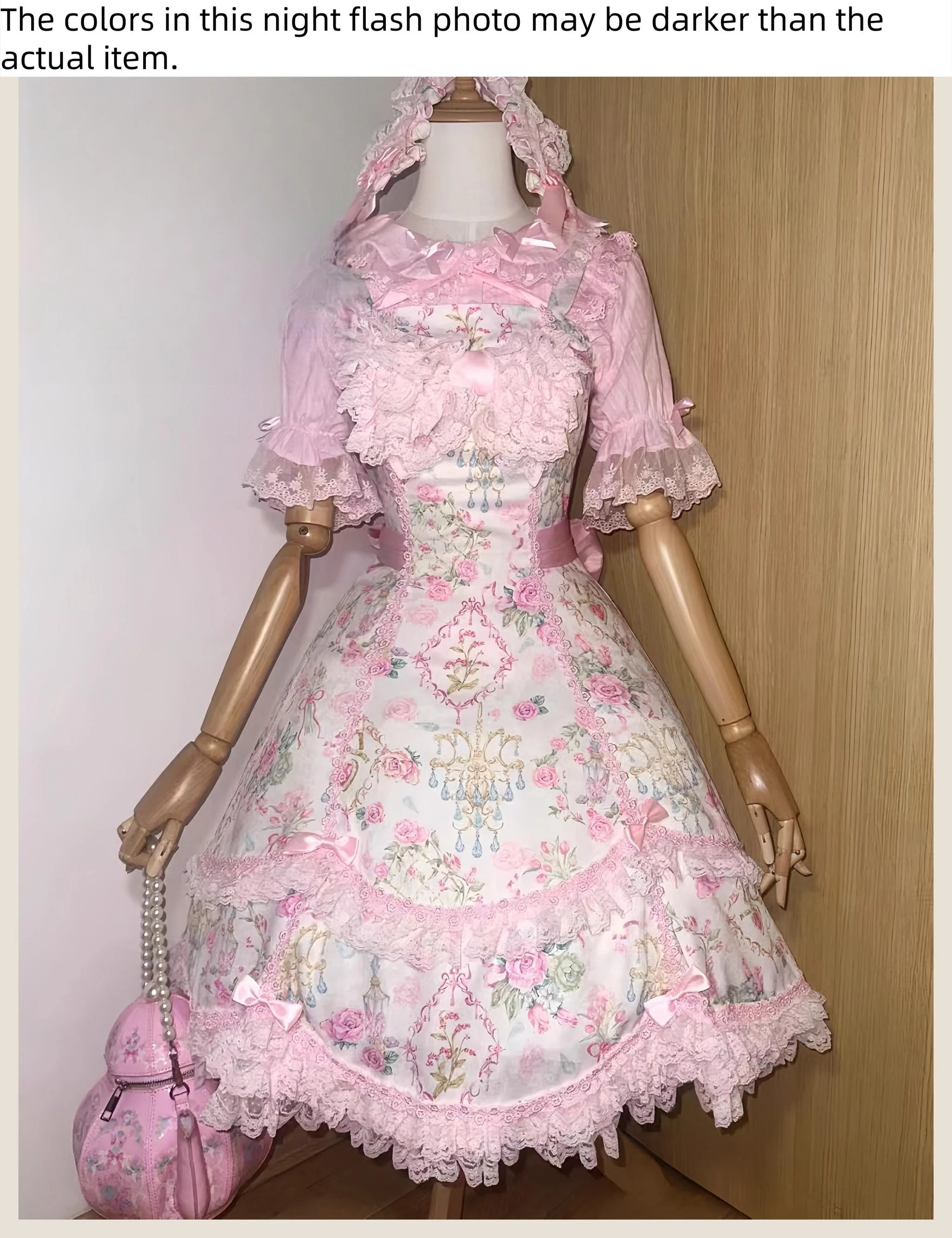 Spring 2025 - Floral Old School Lolita JSK Dress, Lace Trims - Image 10