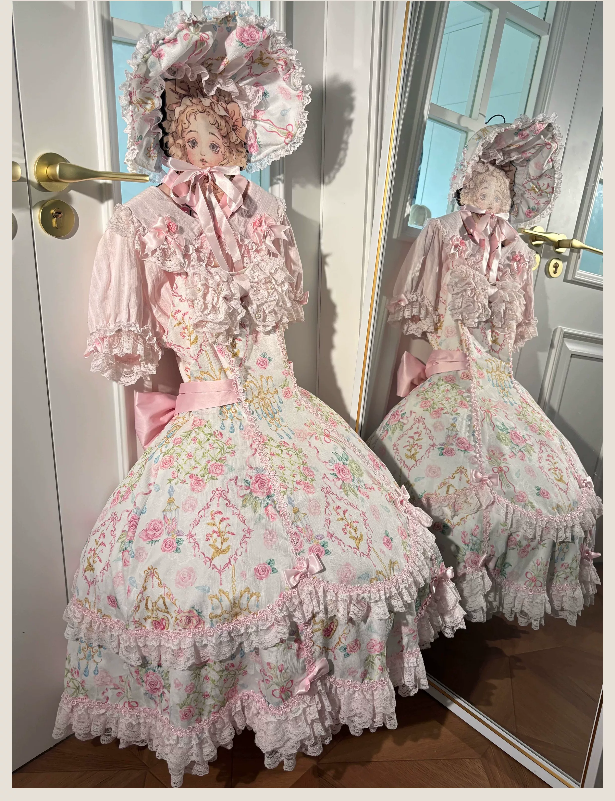 Spring 2025 - Floral Old School Lolita JSK Dress, Lace Trims - Image 15