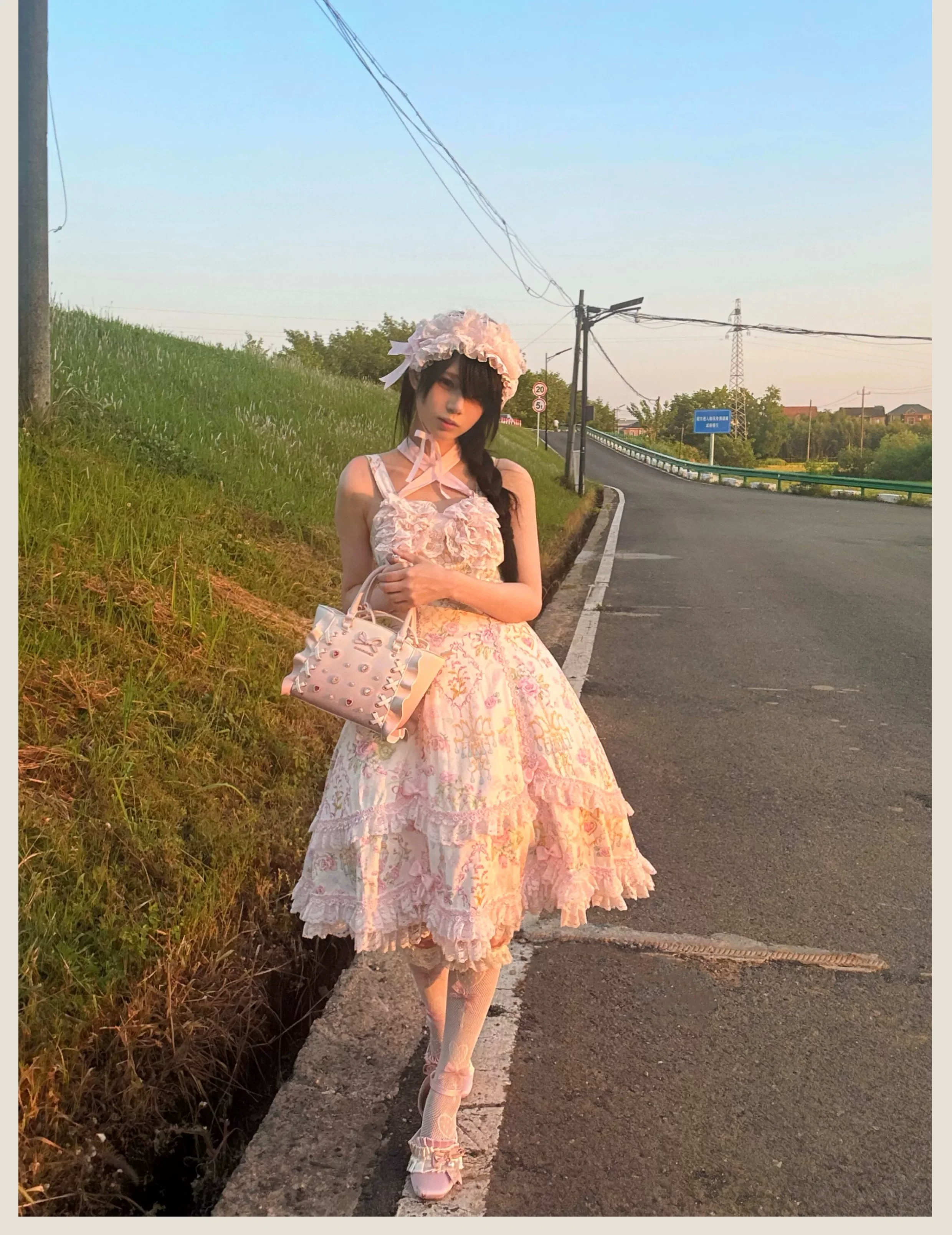 Spring 2025 - Floral Old School Lolita JSK Dress, Lace Trims - Image 22