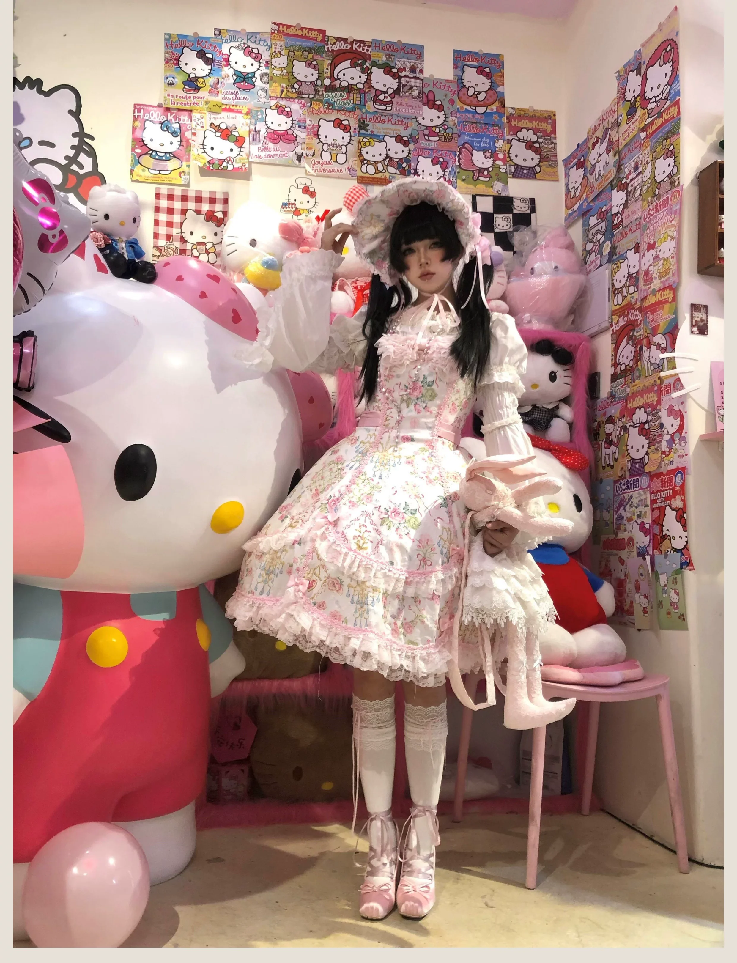 Spring 2025 - Floral Old School Lolita JSK Dress, Lace Trims - Image 27