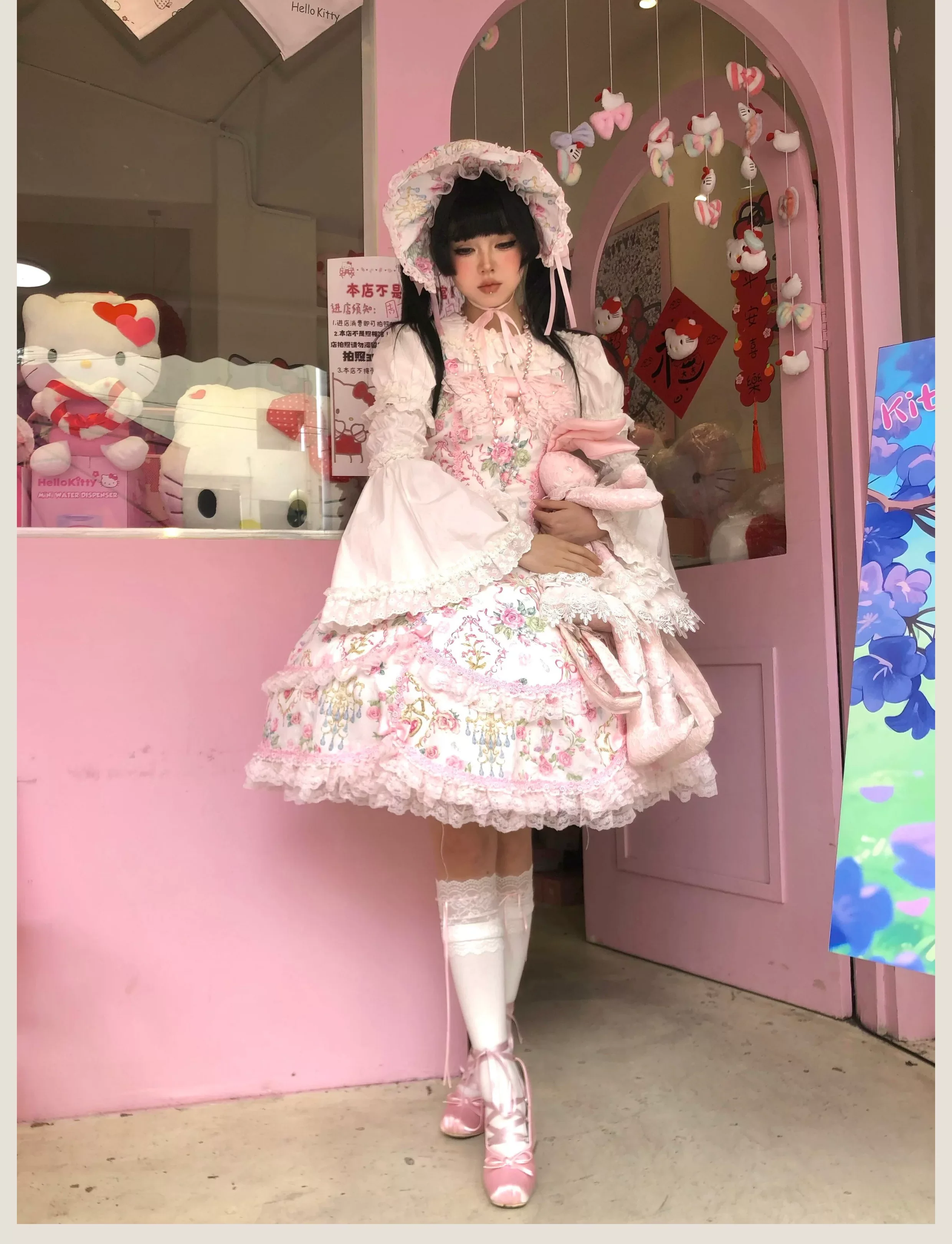 Spring 2025 - Floral Old School Lolita JSK Dress, Lace Trims - Image 29