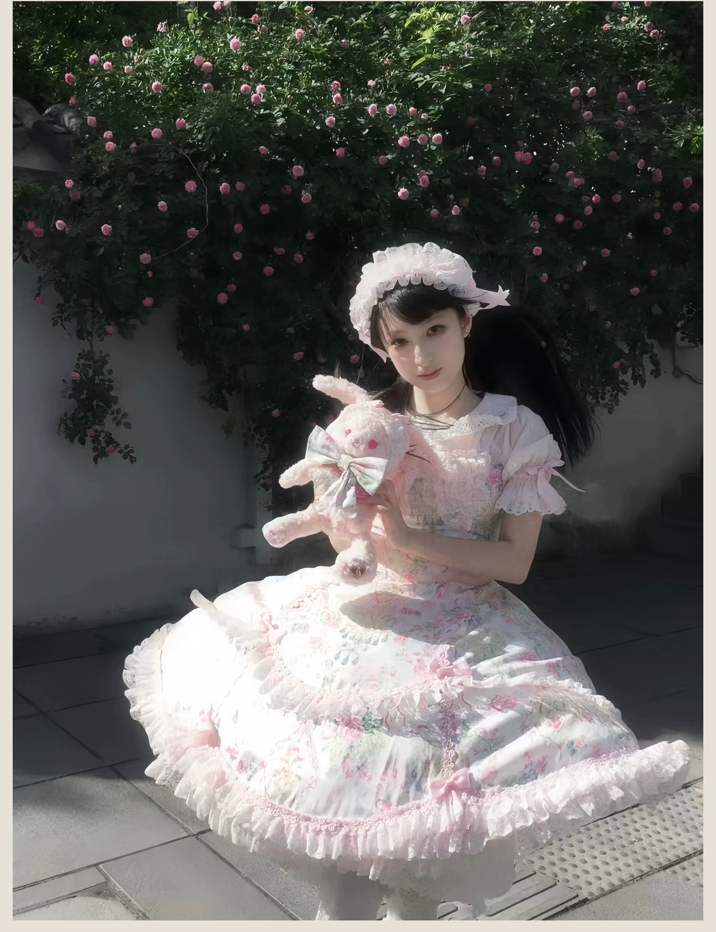 Spring 2025 - Floral Old School Lolita JSK Dress, Lace Trims - Image 30