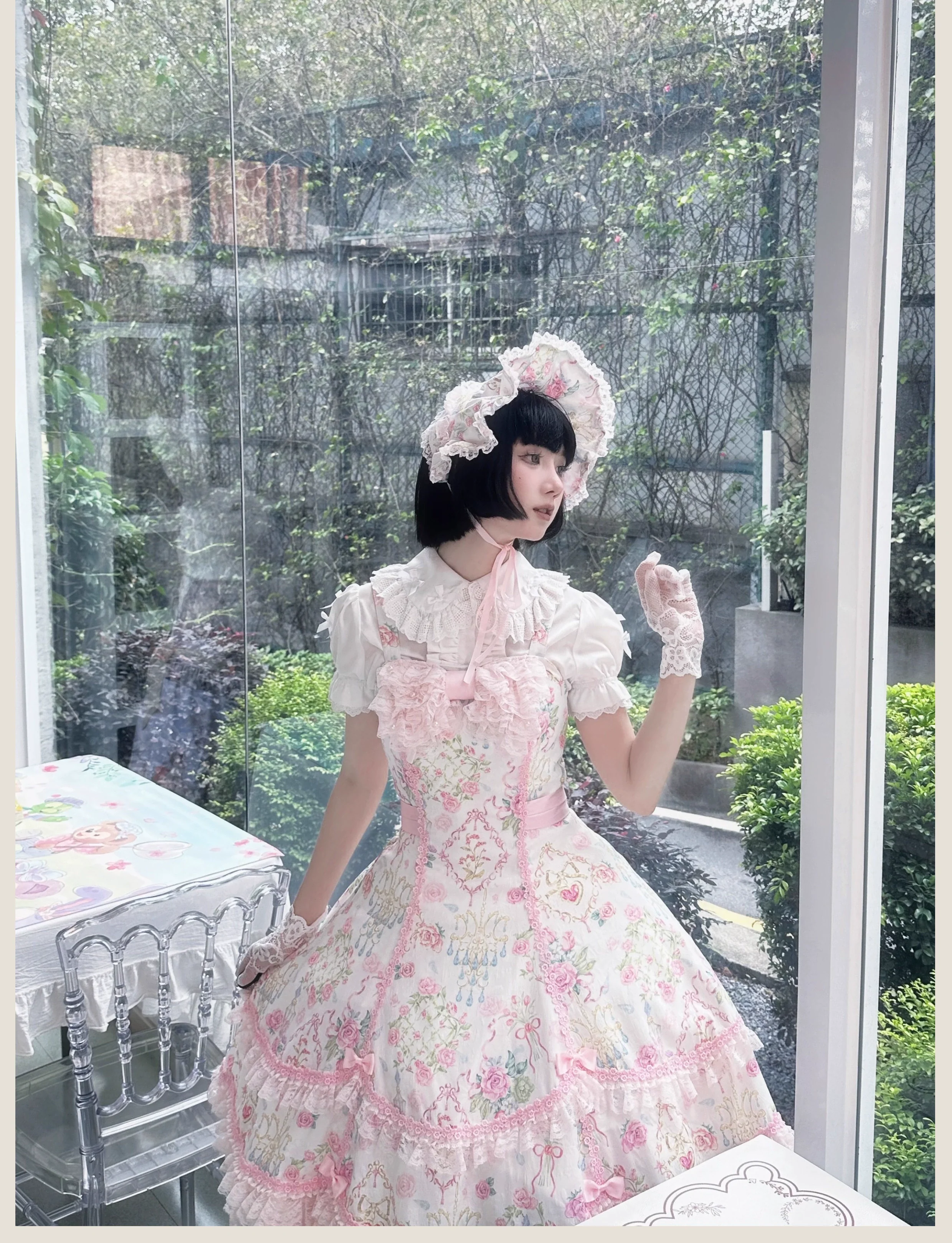 Spring 2025 - Floral Old School Lolita JSK Dress, Lace Trims - Image 31