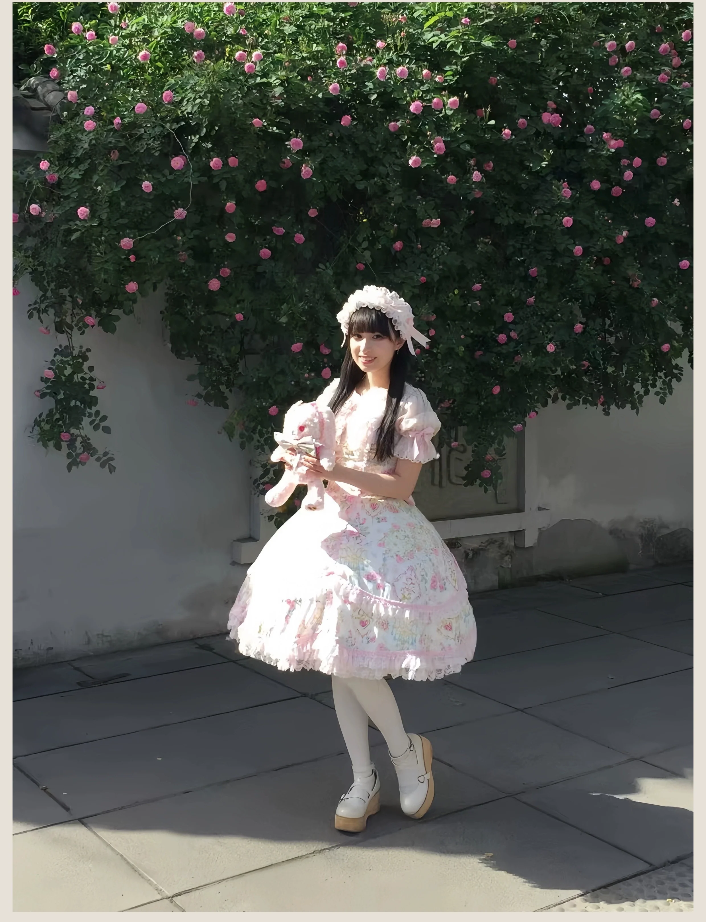 Spring 2025 - Floral Old School Lolita JSK Dress, Lace Trims - Image 42