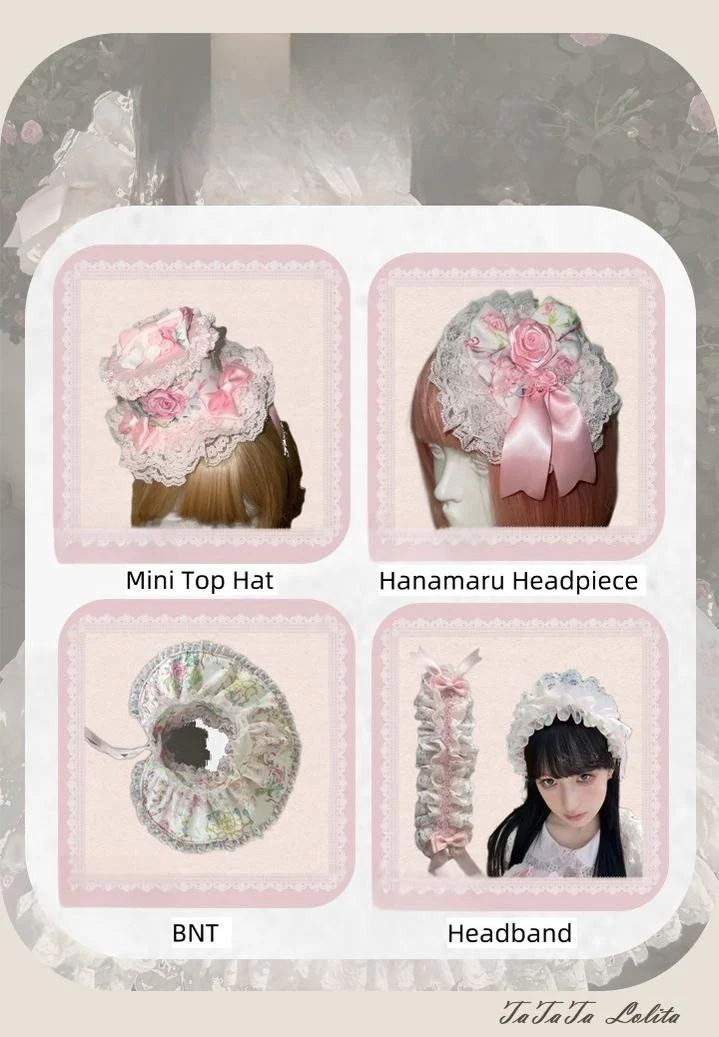Spring 2025 - Floral Old School Lolita JSK Dress, Lace Trims - Image 45