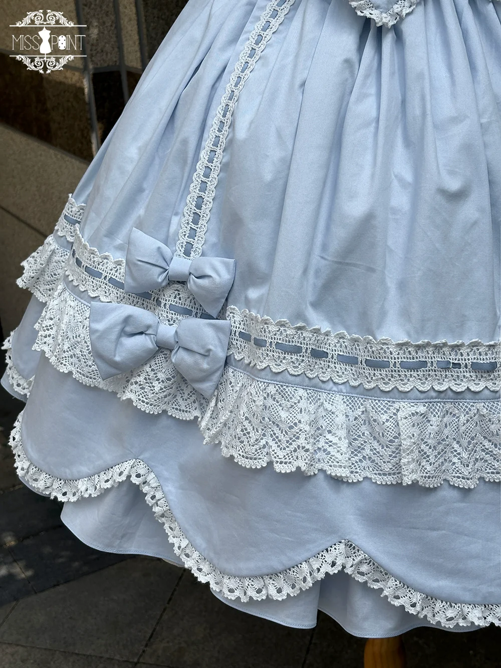 Vintage Petal Rabbit - Old School Lolita OP Cotton Dress, Petal-Shaped Hem - Image 48