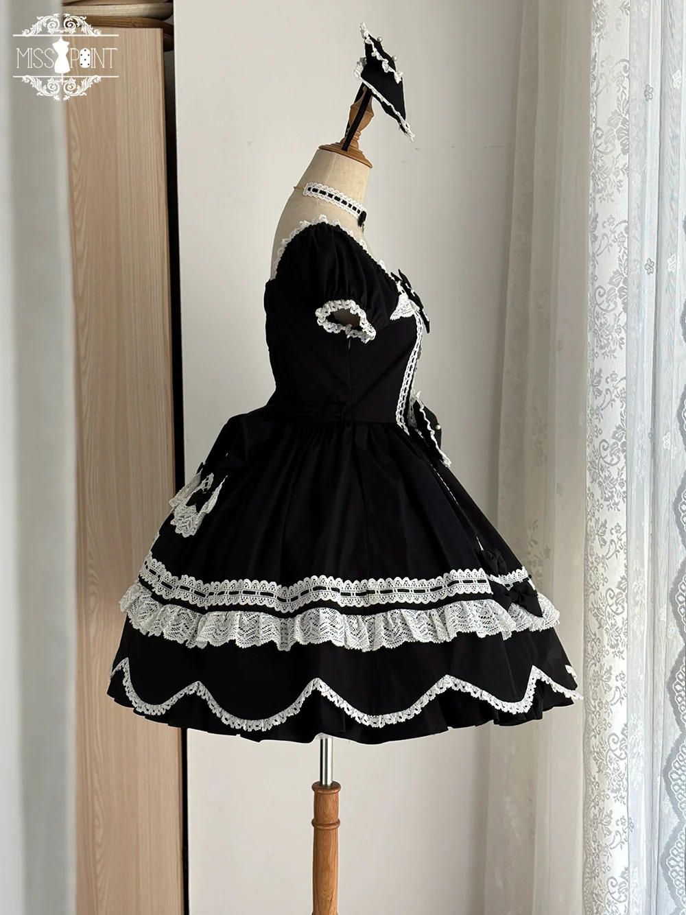 Vintage Petal Rabbit - Old School Lolita OP Cotton Dress, Petal-Shaped Hem - Image 50
