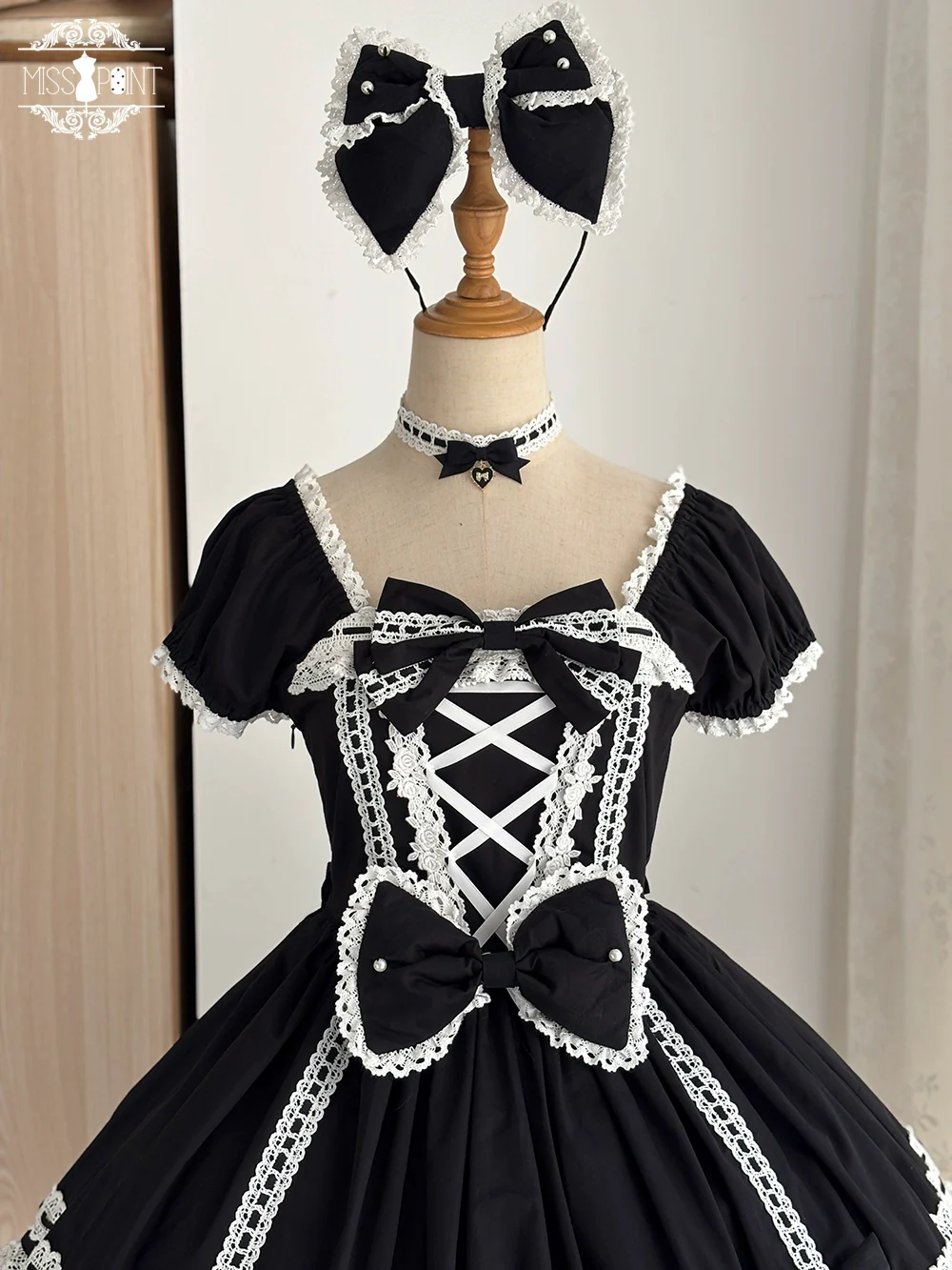 Vintage Petal Rabbit - Old School Lolita OP Cotton Dress, Petal-Shaped Hem - Image 52