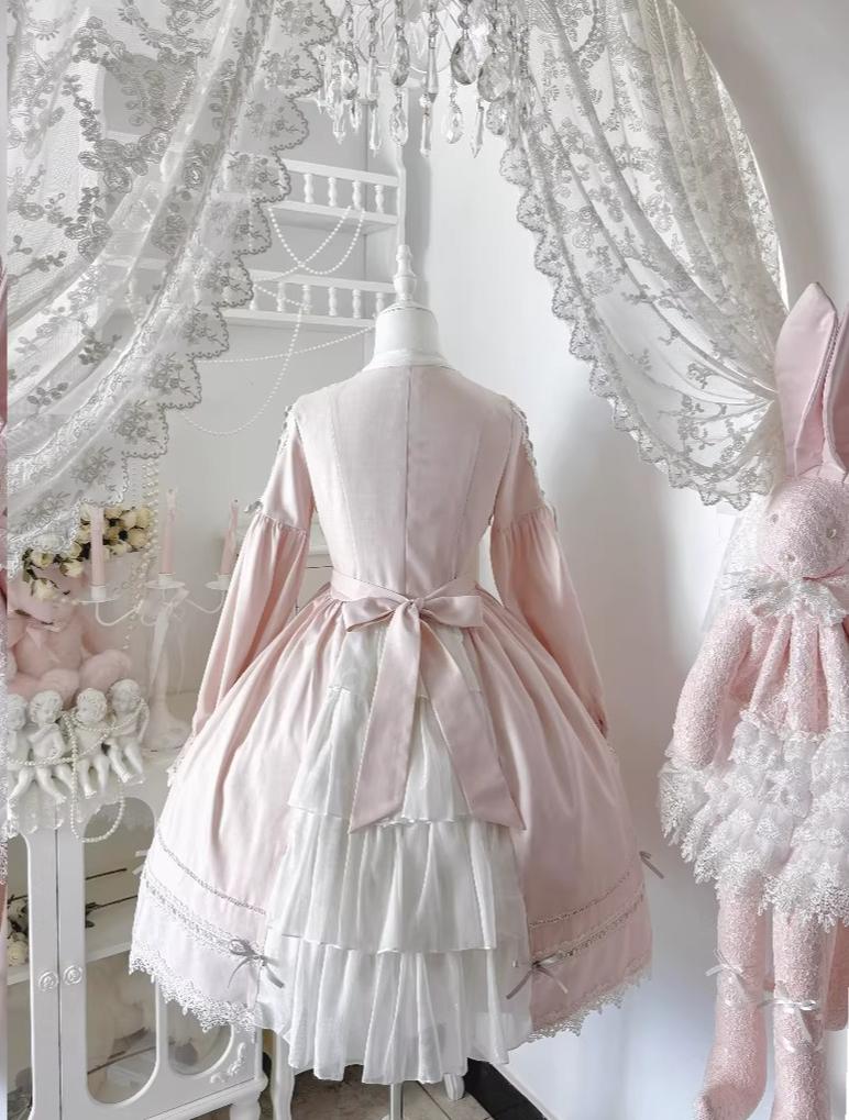 Ningyo Night - Old School Lolita OP Dress, Peter Pan Collar Cape - Image 30