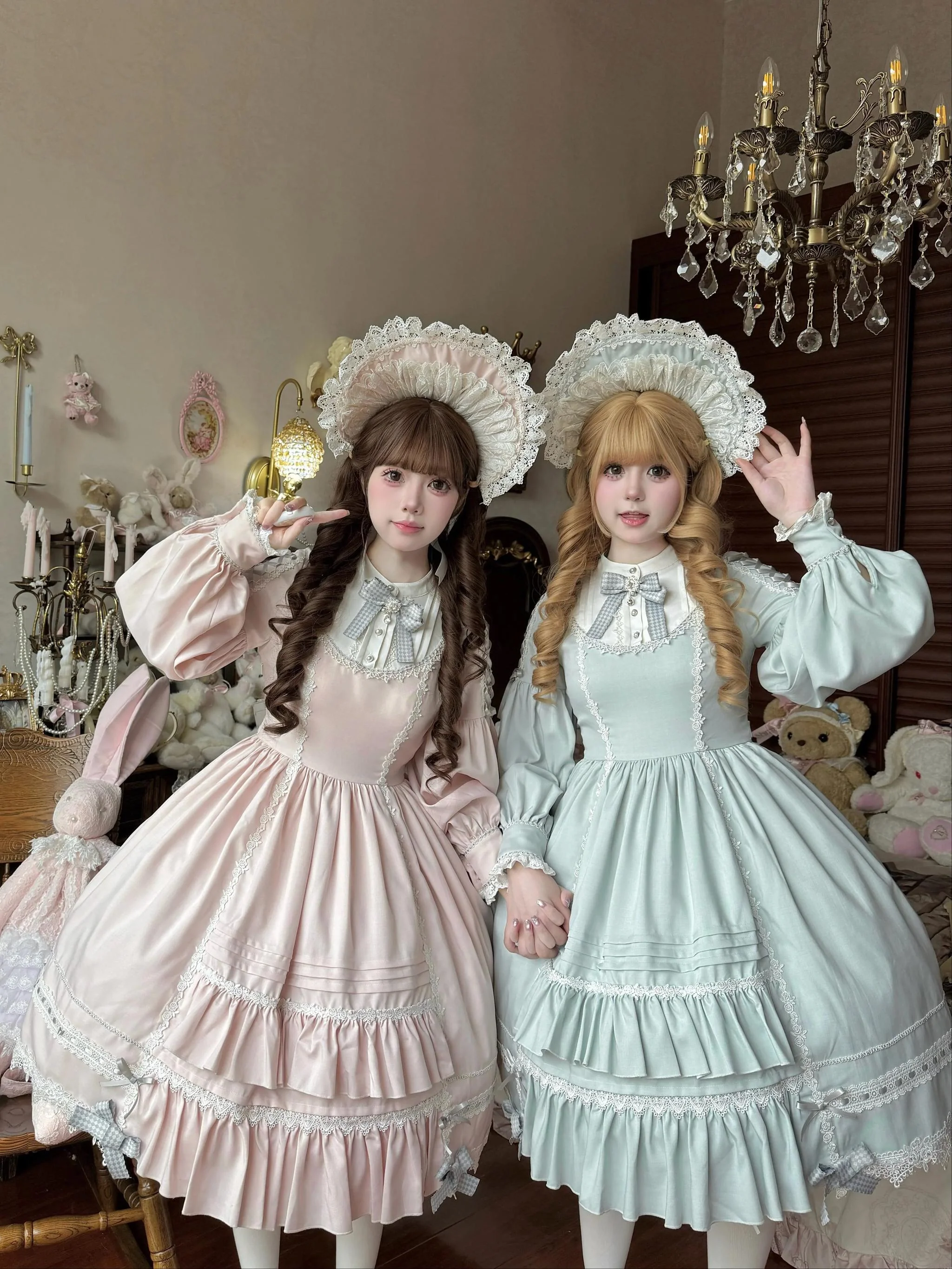Ningyo Night - Old School Lolita OP Dress, Peter Pan Collar Cape - Image 4