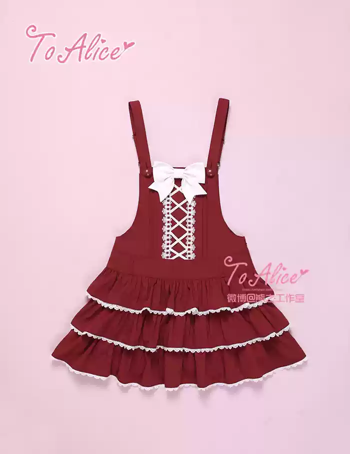 To Alice - Old School Lolita Salopette Suit Tiered Dress - Image 12