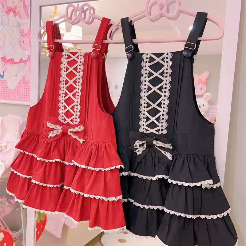 To Alice - Old School Lolita Salopette Suit Tiered Dress - Image 18
