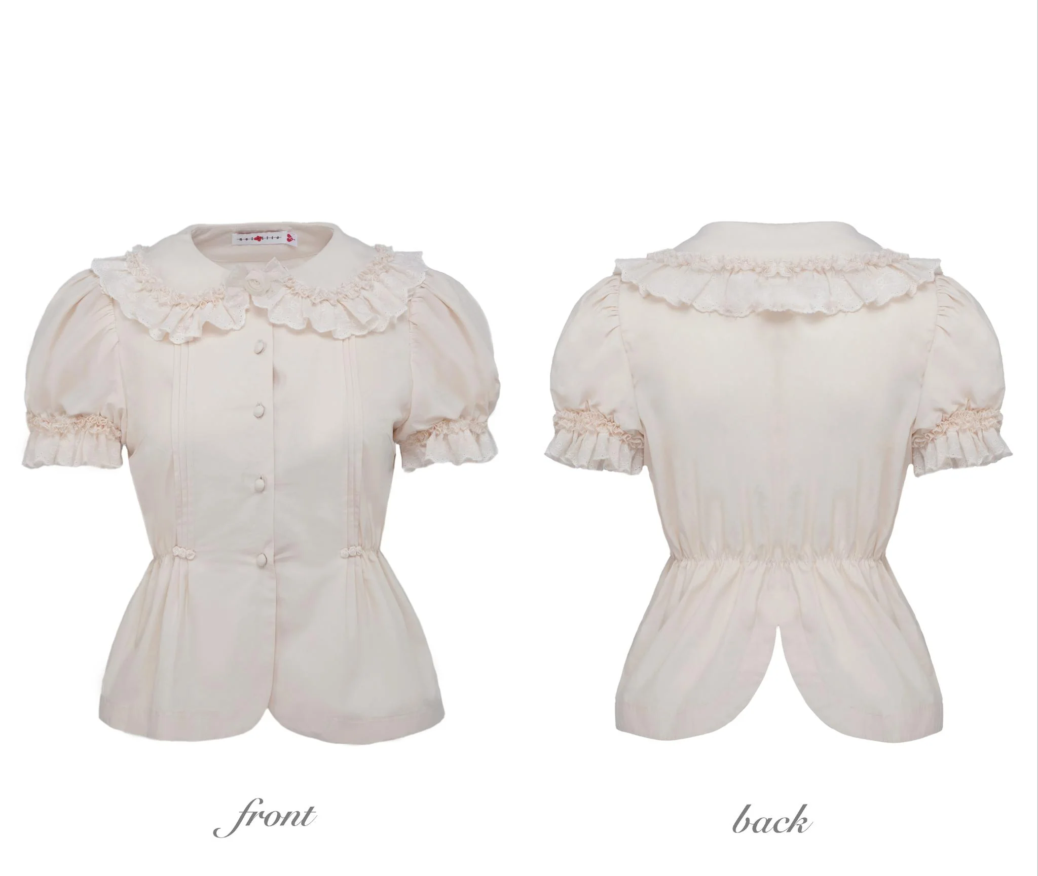 Nightingale - Old School Lolita Shirt, Detachable Sleeves - Image 30