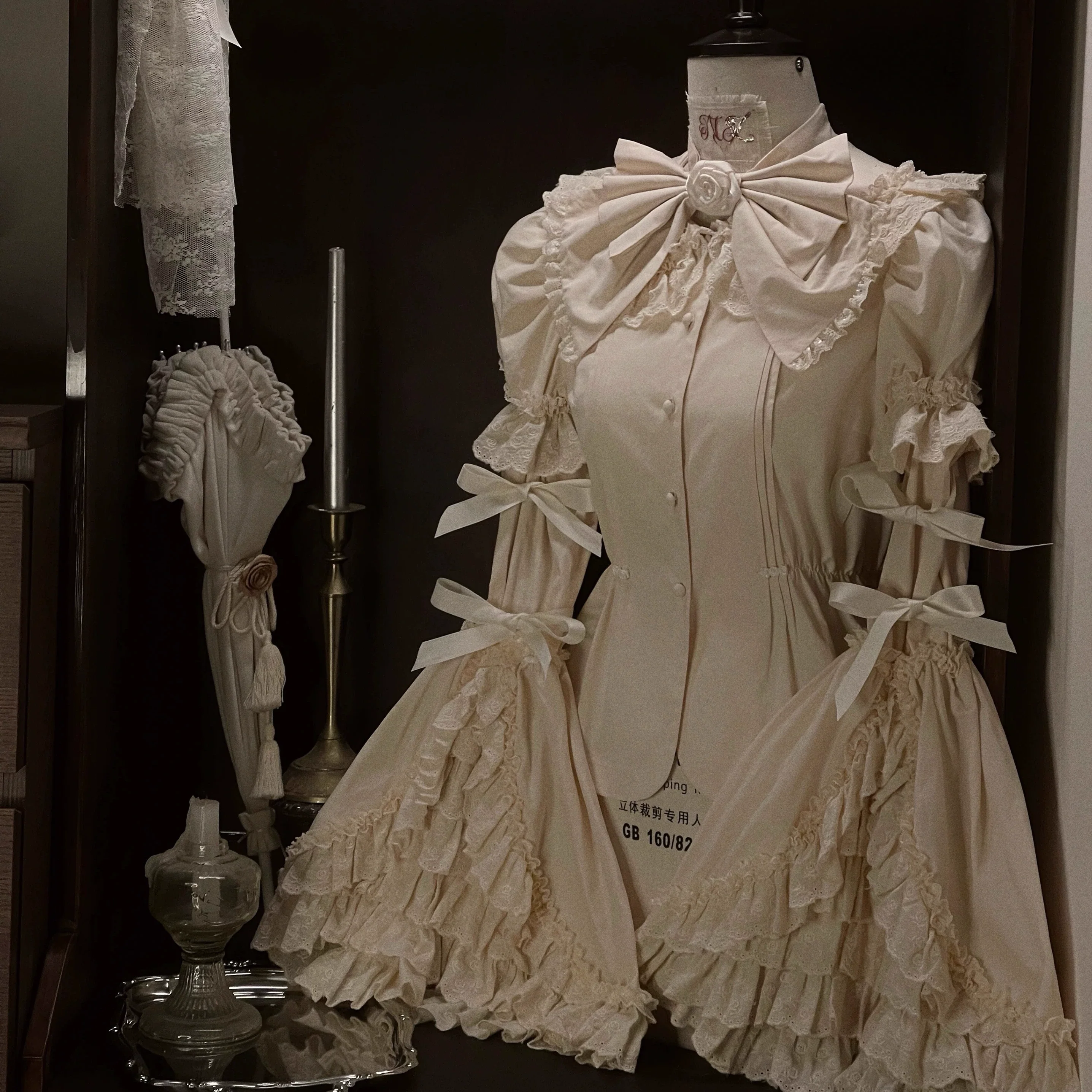 Nightingale - Old School Lolita Shirt, Detachable Sleeves - Image 4
