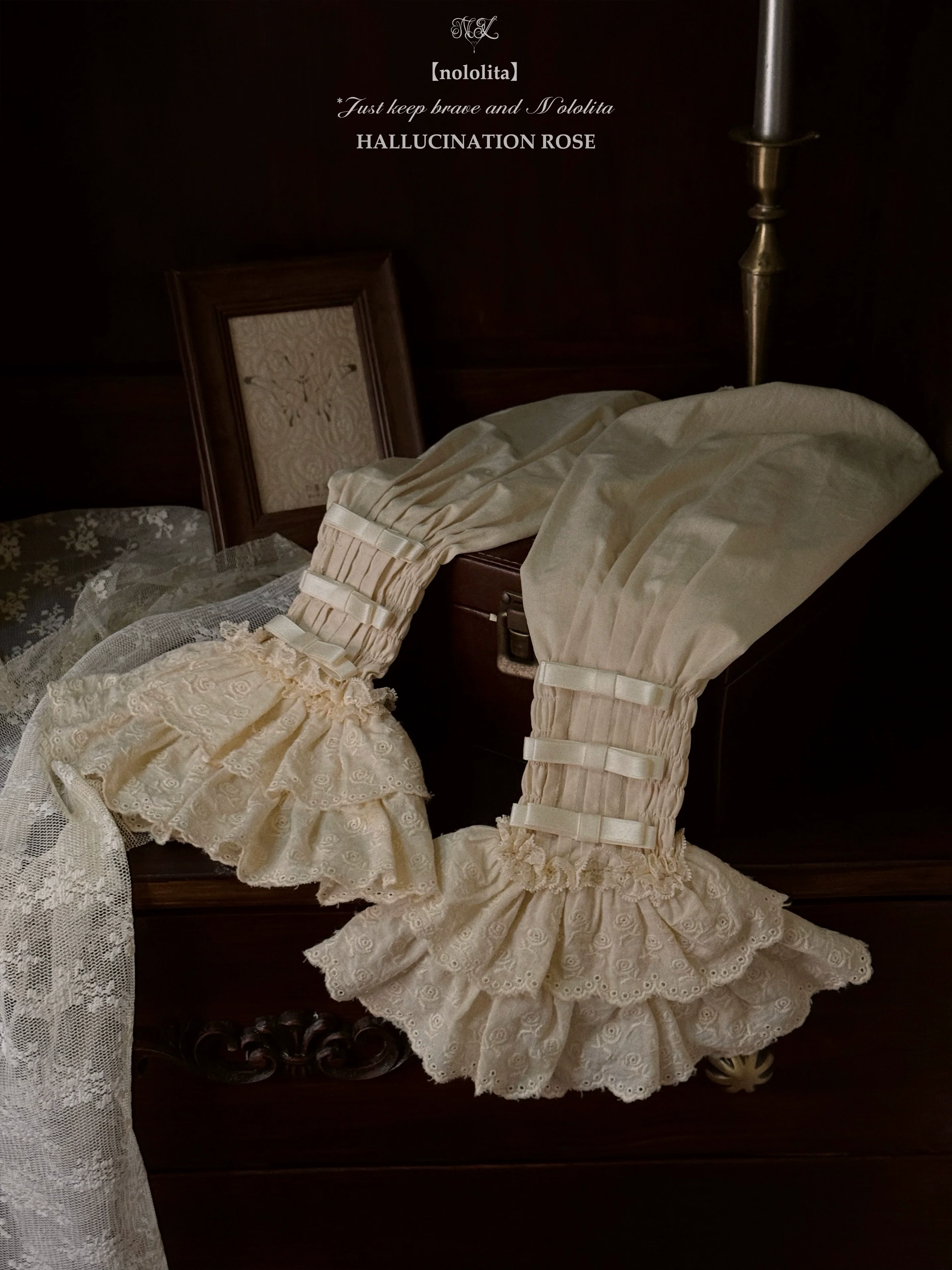 Nightingale - Old School Lolita Shirt, Detachable Sleeves - Image 46