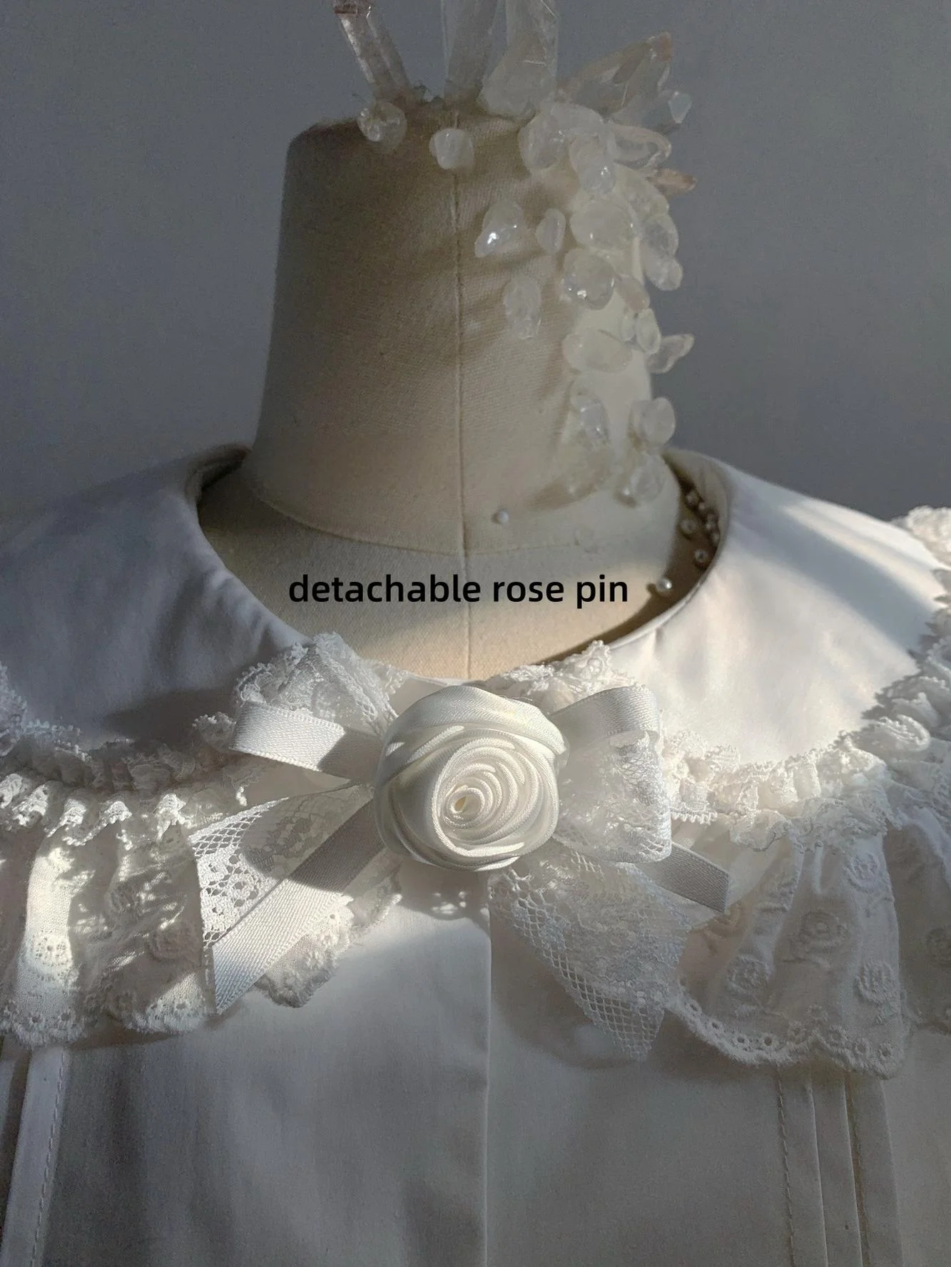 Nightingale - Old School Lolita Shirt, Detachable Sleeves - Image 57