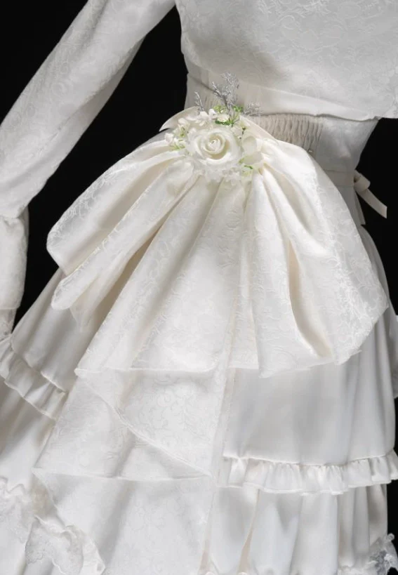 Omega Wedding Gothic Ouji Lolita White Suit - Image 26