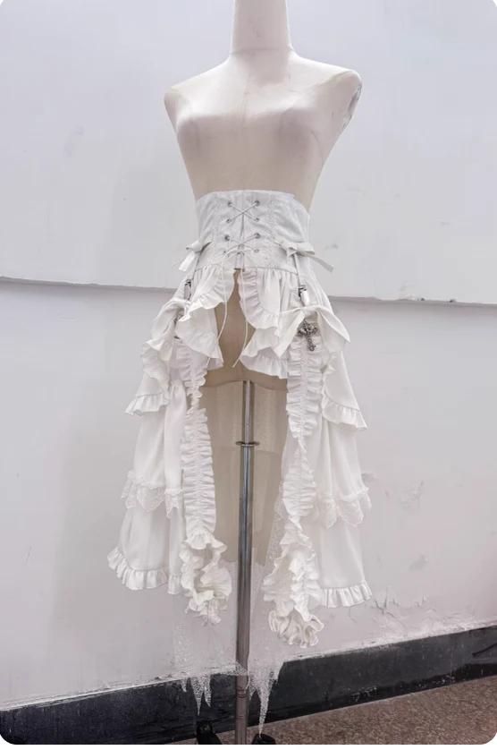 Omega Wedding Gothic Ouji Lolita White Suit - Image 27