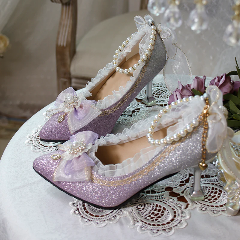 One Night - Wedding Lolita High Heels Shoes - Image 9
